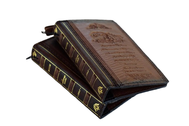 Galaxy Z Fold 8 Leather Wallet Case – Handmade Vintage Book Case