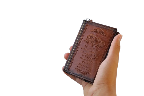 Galaxy Z Fold 8 Leather Wallet Case – Handmade Vintage Book Case