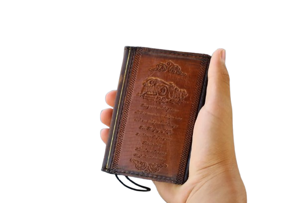 Galaxy Z Fold 8 Leather Wallet Case – Handmade Vintage Book Case