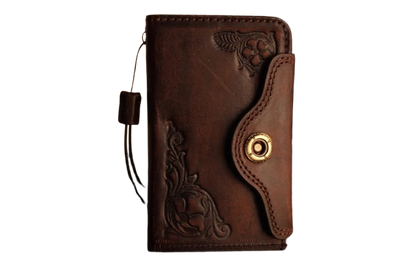 Leather book-style wallet case for Galaxy Z Fold 8 Ultra with wrist strap