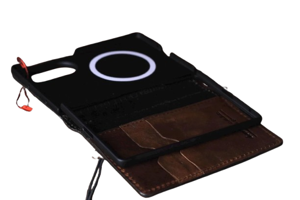 Galaxy Z Fold 8 Leather Wallet Case – Handmade Vintage Book Case