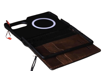 Galaxy Z Fold 8 Leather Wallet Case – Handmade Vintage Book Case