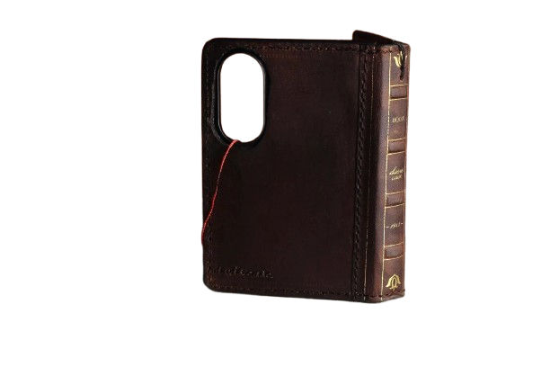 Galaxy Z Fold 8 Leather Wallet Case – Handmade Vintage Book Case
