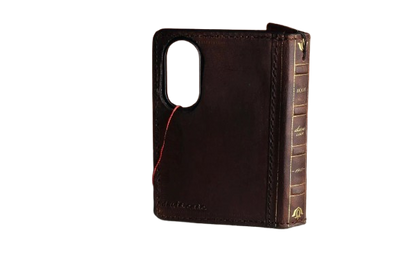 Galaxy Z Fold 8 Leather Wallet Case – Handmade Vintage Book Case