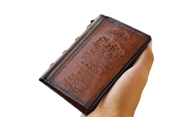 Galaxy Z Fold 8 Leather Wallet Case – Handmade Vintage Book Case