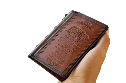Galaxy Z Fold 8 Leather Wallet Case – Handmade Vintage Book Case
