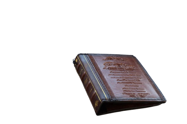 Galaxy Z Fold 8 Leather Wallet Case – Handmade Vintage Book Case