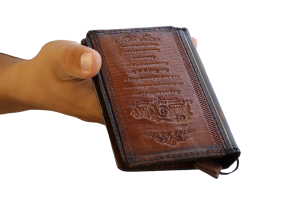 Galaxy Z Fold 8 Leather Wallet Case – Handmade Vintage Book Case