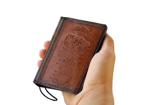 Galaxy Z Fold 8 Leather Wallet Case – Handmade Vintage Book Case