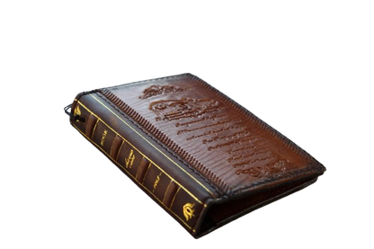 Galaxy Z Fold 8 Leather Wallet Case – Handmade Vintage Book Case
