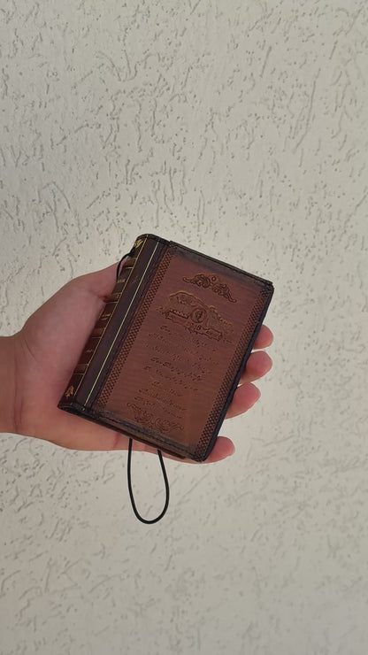 Galaxy Z Fold 8 Leather Wallet Case – Handmade Vintage Book Case
