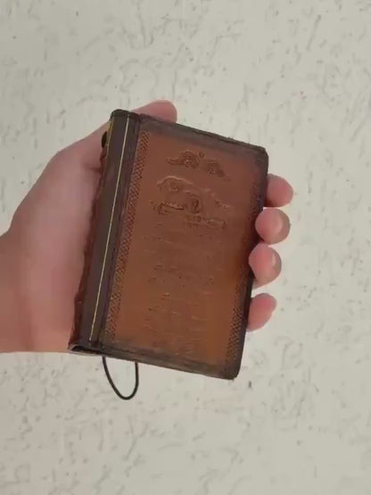 Galaxy Z Fold 8 Leather Wallet Case – Handmade Vintage Book Case